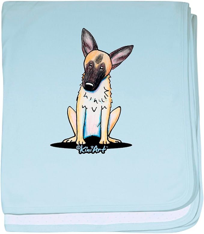 CafePress Curious German Shepherd Baby Blanket, Super Soft Newborn Swaddle