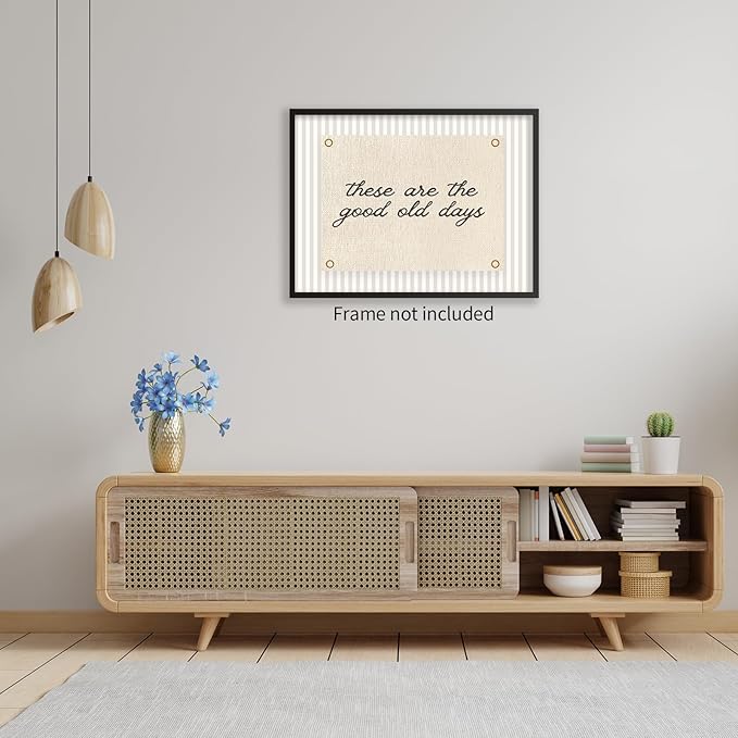 YYS These Are the Good Old Days Sign Wall Art Vintage Positive Affirmations Wall Decor Minimalist Inspirational Quotes Poster Modern Canvas Prints for Office Bedroom 12x16 inch Unframed