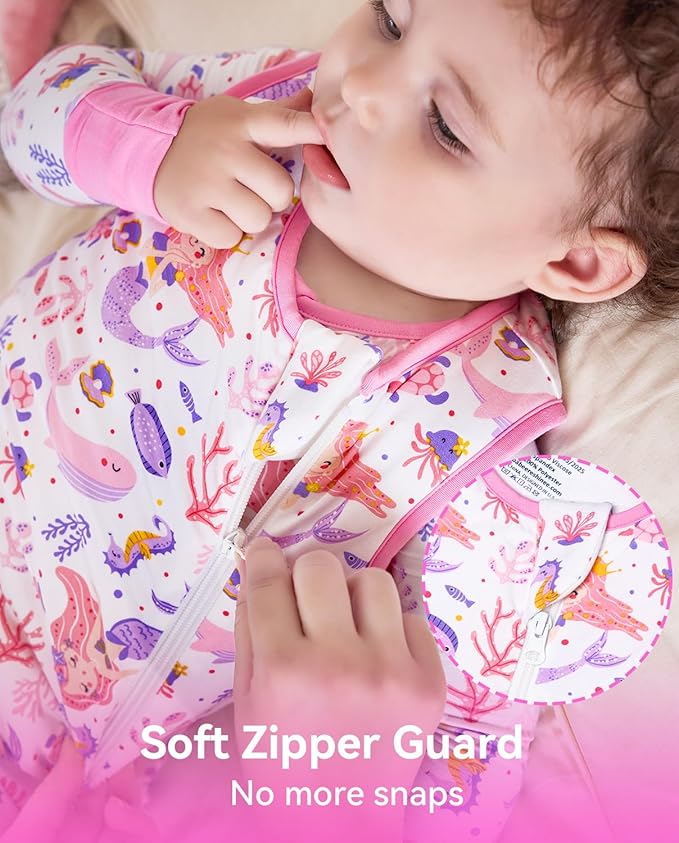 Rayon Made from Bamboo Viscose Sleep Sack 0-36 Months 1.0 Tog for Toddler and Baby sleepers 2-Way Zipper Newborn Sleep Sacks