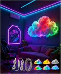LED Cloud Light with Music Rhythm, 2025 New Cloud Lights for Ceiling,Bedroom,Gaming Room, Music-Sync Dynamic Lighting Effect, Cool Stuff for Boys, For Ceiling Bedroom Office Party (78.7in LED light)