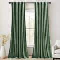 StangH Emerald Green Velvet Curtains Room Darkening Soft Drapes with Back Tab for Bedroom Living Room Home Theater Thermal Insulated Window Treatment Energy Efficient, 52x108 Inch, 2 Panels