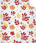Thuswarm Autumn Colorful Pecan Leaf Flannel Blanket for Autumn Winter Gifts Warm Cozy Soft Funny Print Throw for Bed Couch Sofa 60”×50” Medium for Teen
