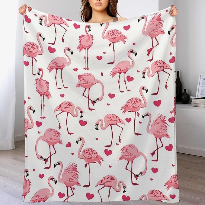 Flamingo Blanket Gifts for Girls Women Lovers - Pink Throw for Kids Adults - Soft Warm Cozy Fleece for Couch Sofa Bed 40"x50"