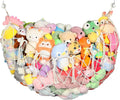 Yecaye 60 IN Stuffed Animal Hammock, Hanging Stuffed Animal Storage with Handmade Macrame Tassels, Net for Stuffed Animals Corner Large for Nursery Living Room Wall Decoration, Cream White