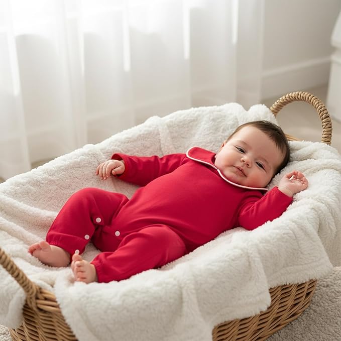 Merqwadd Baby Coming Home Outfit Boy Girl Cotton Long Sleeve Romper Jumpsuit Plain One-Piece Clothes