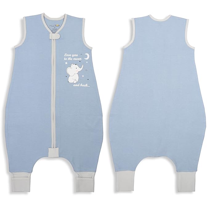 Mama Cheetah Toddler Sleep Sack with Feet, 1.0 TOG Organic Cotton Baby Wearable Blankets with Legs, Baby Sleeping Bag for Walkers, Early Walker 6-18 Month