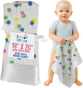 Thermal Waffle Knit Baby Blanket - Soft Breathable Mini Blanket for Newborns and Infants - Toddler Blankey for Strollers, Travel, Naptime and More - 18" x 20" (Balloon Multi, Satin Trim)