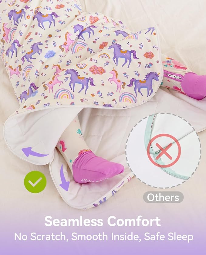 Rayon Made from Bamboo Viscose Sleep Sack 0-36 Months 1.0 Tog for Toddler and Baby sleepers 2-Way Zipper Newborn Sleep Sacks