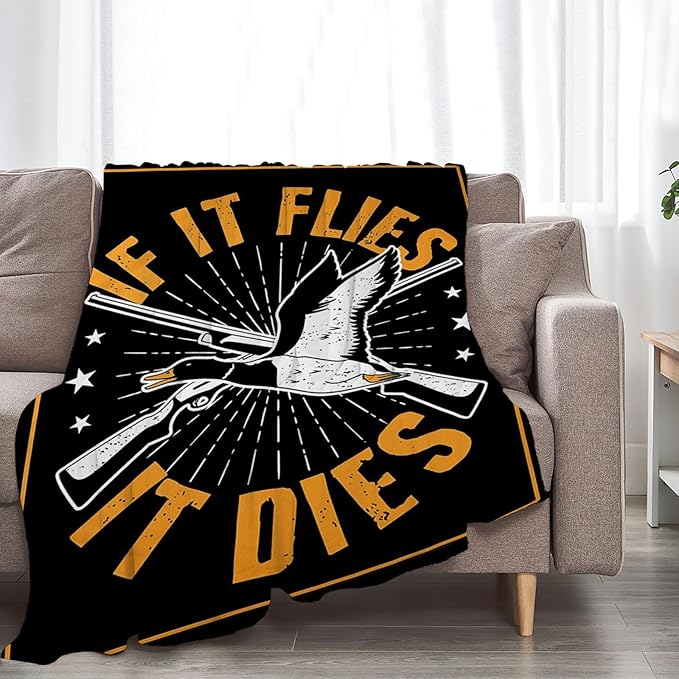 Tijuboni Duck Hunting Throw Blanket Goose Hunting Gifts for Men Women Boys Girls Adults Kids Soft Flannel Fleece Blanket for Couch Sofa Bed Home Decor 40"x50"