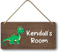 Custom Name Dinosaur Wooden Wall Decor, Personalized Wood Dino Sign for Boys Kids Nursery Bedroom Playroom Room Decorations