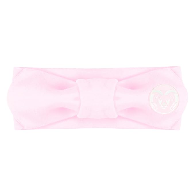 Creative Knitwear Colorado State Rams Infant Girls Pink Solid Hair Knot Headband Embroidered Logo - Size Newborn - 4T