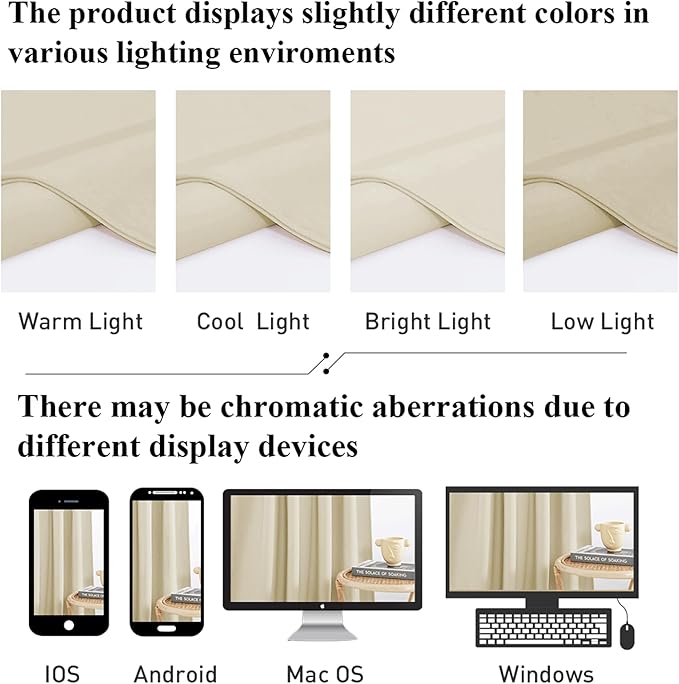 StangH Beige Velvet Nursery Curtains 132 inches Long High Ceiling Tall Curtains Back Tab Privacy Protect Window Door Drapes for Living Dining Room Office, W52 x L132, 2 Panels