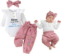 Custom Newborn Baby Girl Winter Clothes, Personalized Infant Baby Girl Bodysuit Coming Home Outfit Baby Shower Gifts