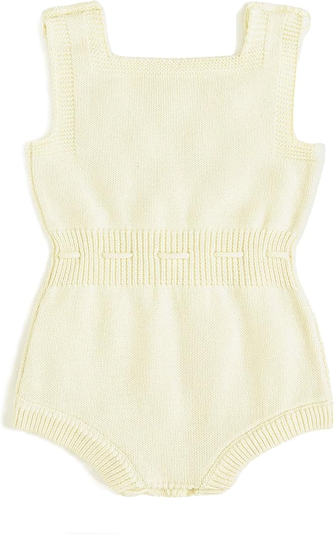 Simplee kids Baby Girl Knit Romper Fall Sleeveless Pompoms Rompers Newborn Little Girl Overall Jumpsuit Outfits