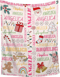 Custom Christmas Blanket | Personalized Holiday Blanket for Boys Girls | Plush Cozy Custom Name Blanket | Christmas Decor Personalized Gifts Name Blanket | 50"x60"-Teens/Travel Size
