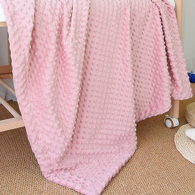 CREVENT 2Pcs 30''X40'' Cute Cozy Fluffy Warm Baby Blankets for Infants Toddlers' Bedding Crib Cot Stroller - Grey Cloud + Pink Sherpa