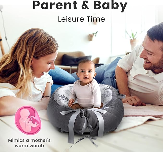 Totsi Baby Lounger with Pillow & Blanket | Ultra-Soft Baby Nest | Machine Washable Infant Lounger 0-24 Months | Adjustable Infant Nest for Travel | Baby Nest for Newborn