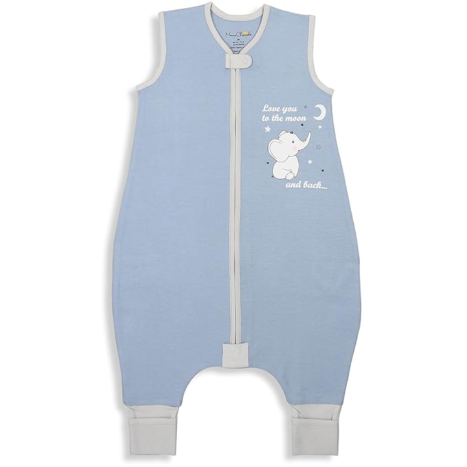 Mama Cheetah Toddler Sleep Sack with Feet 3T-4T, 1.0 TOG Organic Cotton Baby Wearable Blankets with Legs, Baby Sleeping Bag for Walkers, Early Walker Large