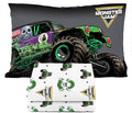 Sunny Side Up Monster Jam Grave Digger Toddler Sheet Set - 3 Piece Toddler Bedding Set Includes Pillow Cover - Super Soft Microfiber Sheets