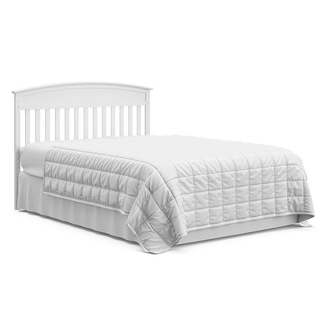 Graco Benton 4-in-1 Convertible Crib and Changer (White) – GREENGUARD Gold Certified, Crib & Changing Table Combo, Water-Resistant Changing Pad, Converts to Toddler Bed, Daybed and Full-Size Bed