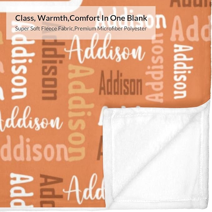 Dr.TOUGH Name Blanket Personalized Blanket for Adult Kids Flannel Customized Personalized Blankets and Throws