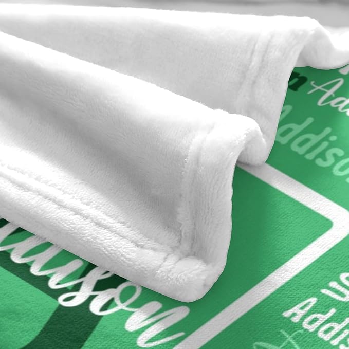 Dr.TOUGH Name Blanket Personalized Blanket for Adult Kids Flannel Customized Personalized Blankets and Throws
