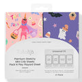 Halloween Mini Crib Sheets Fits Standard Size 39" X 27" Playpen Mattress, Premium Soft Pink Pumpkin Pack and Play Sheets Fitted Neutral, 2-Pack Playard Sheets, Boo, Trick or Treat