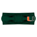 Creative Knitwear Miami Hurricanes Infant Girls Hunter Solid Hair Knot Headband Embroidered Logo - Size Newborn - 4T