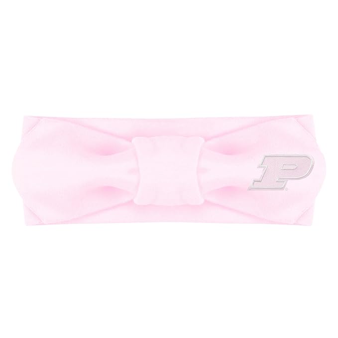 Creative Knitwear Purdue Boilermakers Infant Girls Pink Solid Hair Knot Headband Embroidered Logo - Size Newborn - 4T