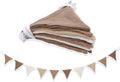 Pennant Banner Flags,Infant and toddler room decoration pennant,for Nursery Decor Baby Birthday Boho Wedding Shower Party Event (Beige triangular flag banner97)