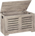 DINZI LVJ Storage Chest, Flip-Top Wooden Toy Box with 2 Safety Hinges, Entryway Shoe Storage Bench, Sturdy Large Storage Trunk for Living Room, Bedroom, Easy Assembly, Greige