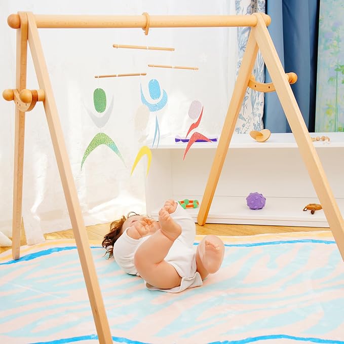 Montessori Mobile Set, Munari and Octahedron in Multiple Sizes and Star Dancers, Black and Colorful
