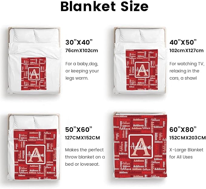 Dr.TOUGH Name Blanket Personalized Blanket for Adult Kids Flannel Customized Personalized Blankets and Throws