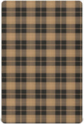 Brown Plaid Crib Sheets Soft Breathable Fitted Baby Crib Sheets Mattress Cover for Girl Boys, 52" x 28" x 9"