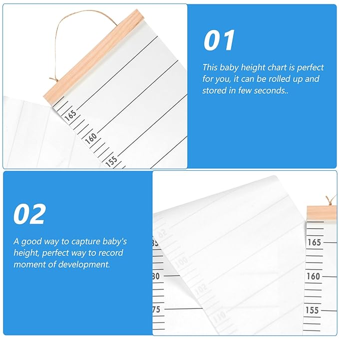 Removable Hanging Height Ruler Growth Chart for Wall Decor Oversize Measurement Chart for Tracking Development and Growth Recording