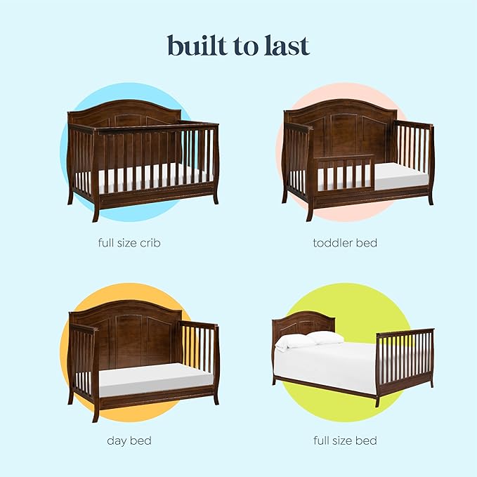 DaVinci Emmett 4-in-1 Convertible Crib in Espresso, Greenguard Gold Certified
