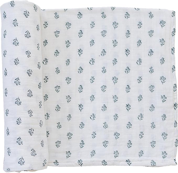 Mebie Baby Cream Berry Muslin Swaddle Blanket, Modern and Neutral, Soft, Newborn Swaddle, 0-3 Month, Comfy Wrap, Baby Essentials & Gifts