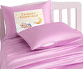NTBAY Zippered Silk Satin Toddler Pillowcases - 2 Pack Hidden Zipper 13x18 Pillowcases - Luxury and Silky Baby Travel Pillow Covers, Light Pink