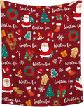 Custom Christmas Blanket | Personalized Blanket for Boys Girls | Plush Cozy Customized Name Blanket | Personalized Gifts Name Blanket for Birthday Christmas | 60"x80"-Adults/Twin Size