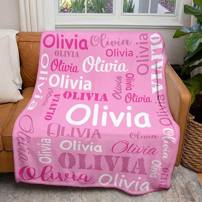 Gudina Personalized Name Blankets and Throws
