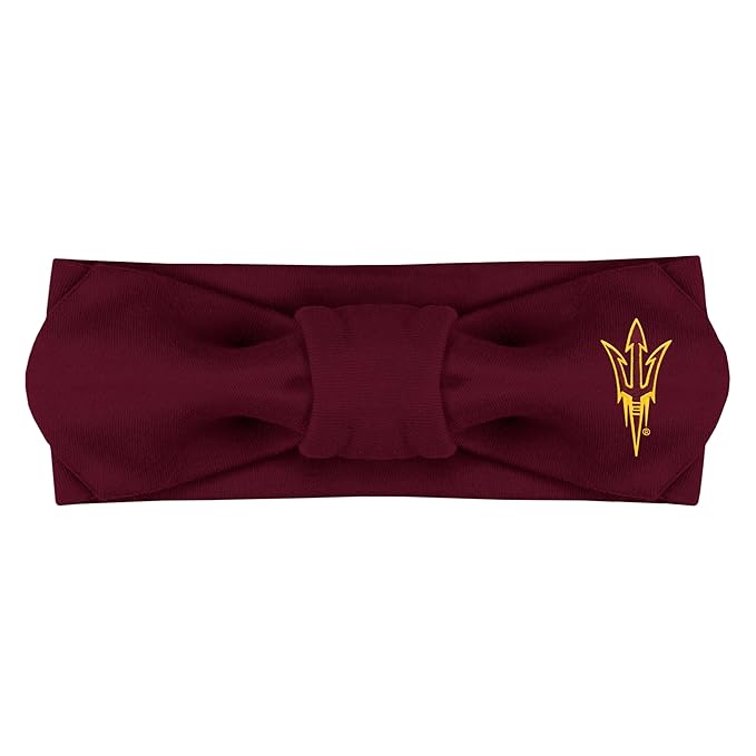 Creative Knitwear Arizona State Sun Devils Infant Girls Maroon Solid Hair Knot Headband Embroidered Logo - Size Newborn - 4T