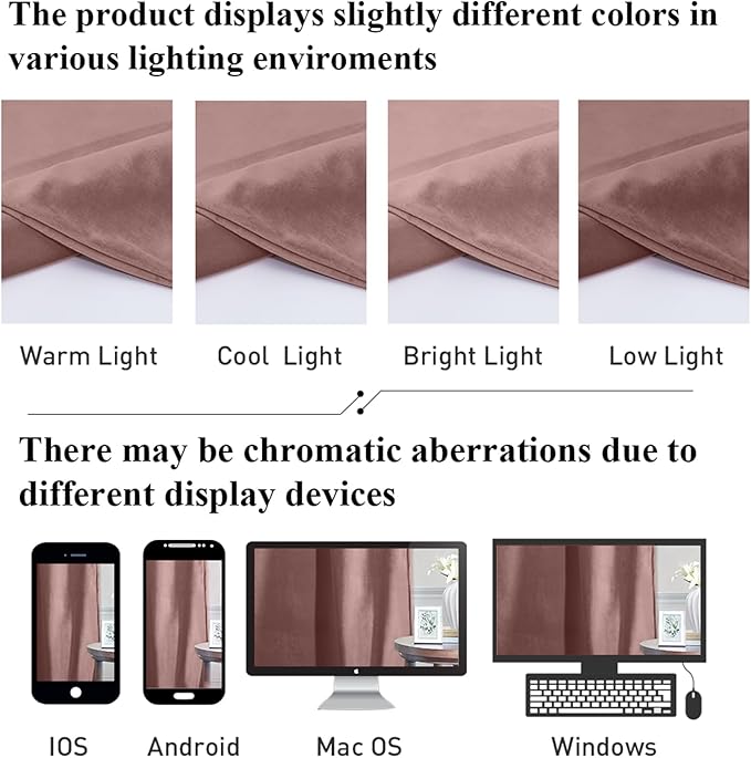 StangH Wild Rose Mauve Velvet Curtains 94 inches Long Back Tab Soft Thermal Insulated Privacy Nursery Bedroom Window Drapes Home Decor for Living Room Office, W52 x L94, 2 Panels