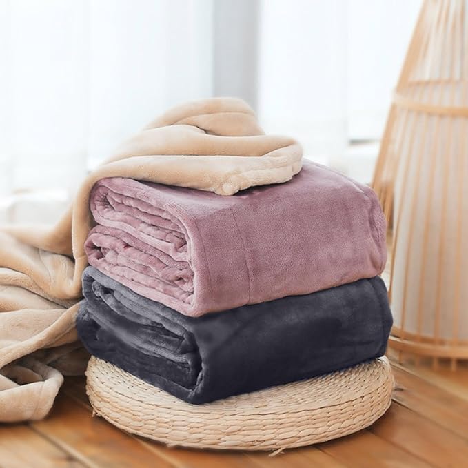 Portable Heated Blanket Throw - USB Charging Flannel Electric Blankets, Fast Heating Warming Winter Throw Blanket for Women, Machine Washable (Light Pink, 55X31 Inches)