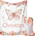 Ships Next Day, Personalized Baby Blankets, Custom Baby Blanket with Name for Girls,Gift for Chrismas Birthday Memorial Day, Customized Flannel Blanket for Kids Adults 40"X50"
