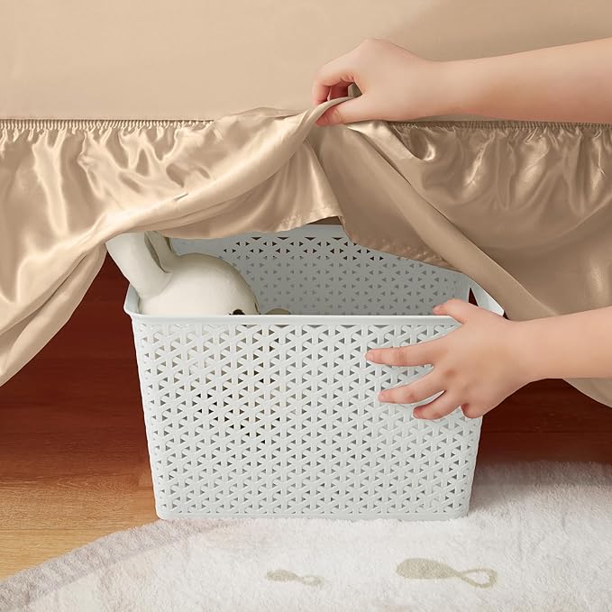 SiinvdaBZX 2-Piece Set Satin Crib Sheets & Crib Bed Skirt, 52" x 28" Silky Soft Ruffled Baby Crib Skirt with Adjustable Elastic 14" Drop, Fit for Standard Crib & Toddler Bedding (Beige)