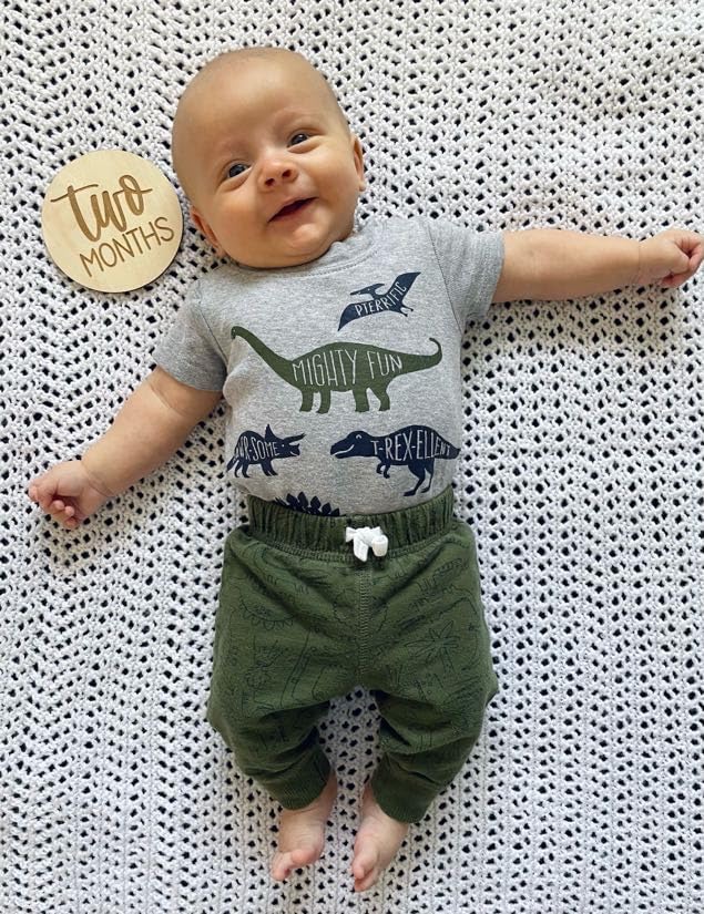 Wooden Milestone Cards and Discs 16pc Set for Baby Photos and First Year Milestones - New Parents and Baby Showers with "Hello World" Sign and Monthly Cards from 1-12 Months