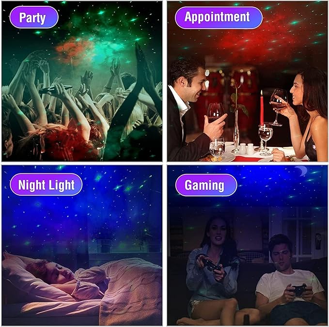 Galaxy Projector,Night Light Star Projector with Bluetooth Speaker, Remot Control LED Nebula Cloud Gift for Kids Room Bedroom Decor, Accompany,Night Light Ambiance