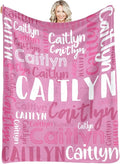 Dr.TOUGH Personalized Blankets with Name Customized Baby Blankets for Girls Boys Adults Monogrammed Blankets and Throws Christmas Birthday Mothers Fathers Valentines Day Gift (Petal Pink,30''×40'')