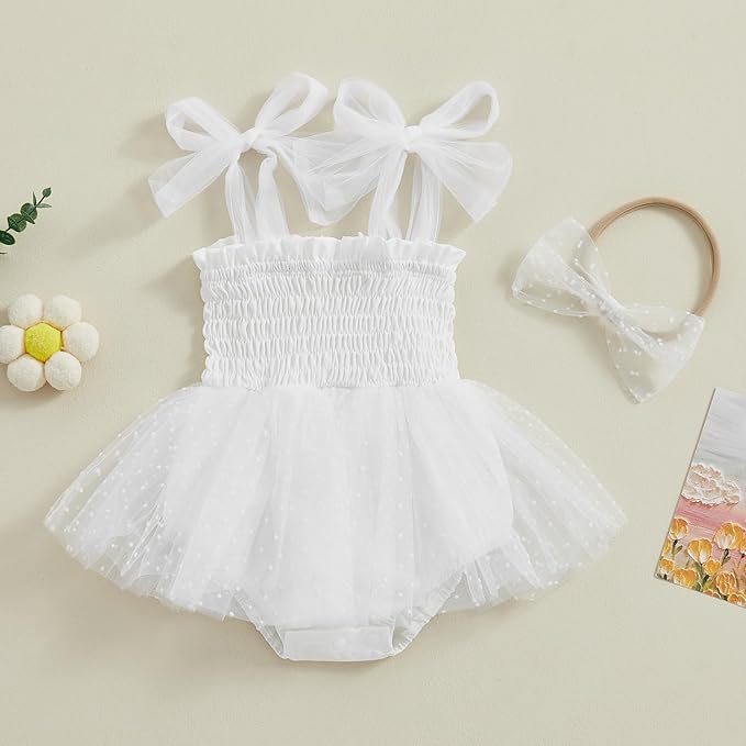 Meihuida Newborn Baby Girl Sleeveless Rompers Summer Clothes Cotton Bodysuit with Headband