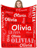 Gudina Personalized Name Blankets and Throws, Custom Blanket with Name, Personalized Christmas Blanket Gifts for Women Men